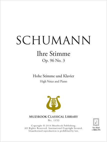 Ihre Stimme Op. 96 No. 3 - Robert Schumann - Muzibook Publishing