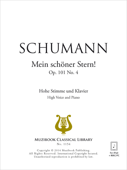 Mein schöner Stern! Op. 101 No. 4 - Robert Schumann - Muzibook Publishing