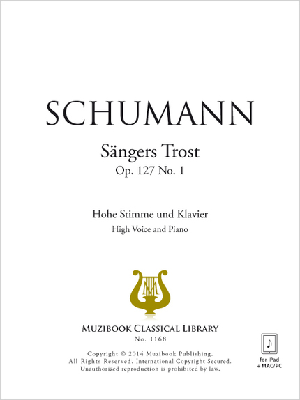 Sängers Trost Op. 127 No. 1 - Robert Schumann - Muzibook Publishing