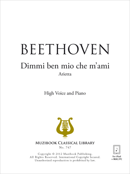 Dimmi ben mio che m'ami - Ludwig Van Beethoven - Muzibook Publishing