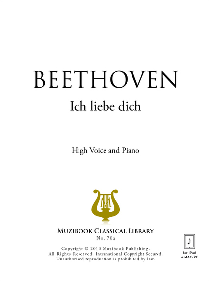 Ich liebe dich - Ludwig Van Beethoven - Muzibook Publishing