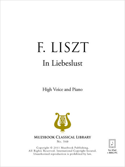 In Liebeslust - Franz Liszt - Muzibook Publishing