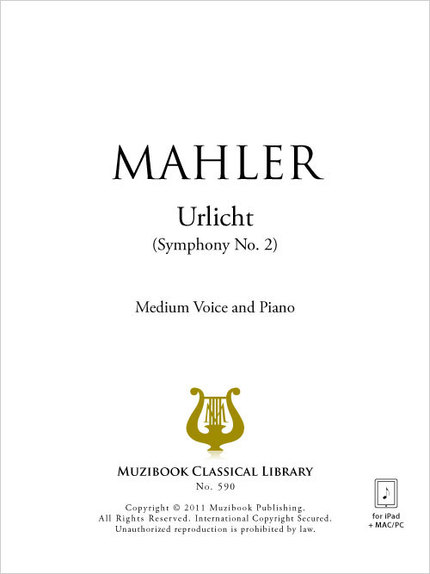 Urlicht - Gustav Mahler - Muzibook Publishing