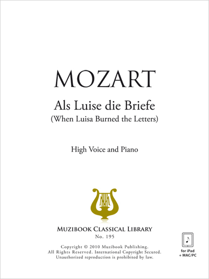 Als Luise die Briefe - Wolfgang Amadeus Mozart - Muzibook Publishing