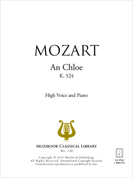 An Chloe - Wolfgang Amadeus Mozart - Muzibook Publishing