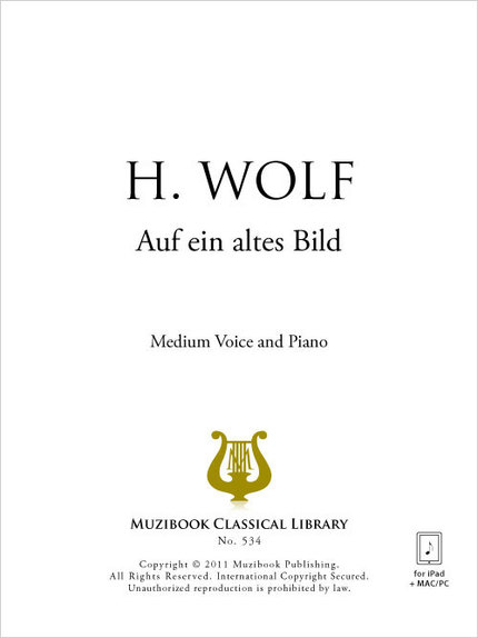 Auf ein altes Bild - Hugo Wolf - Muzibook Publishing