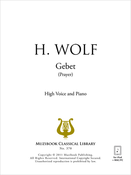 Gebet - Hugo Wolf - Muzibook Publishing