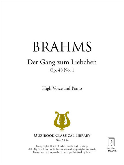 Der Gang zum Liebchen - Johannes Brahms - Muzibook Publishing
