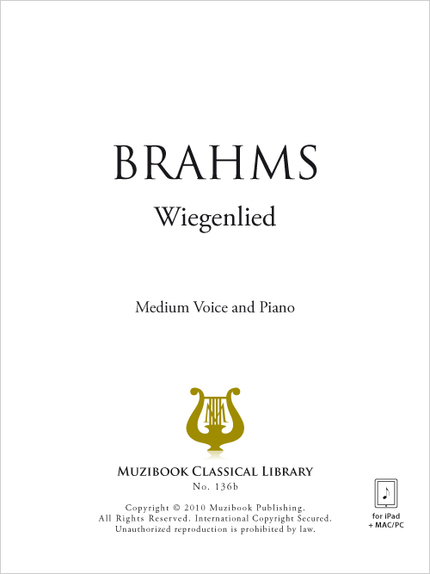 Wiegenlied - Johannes Brahms - Muzibook Publishing