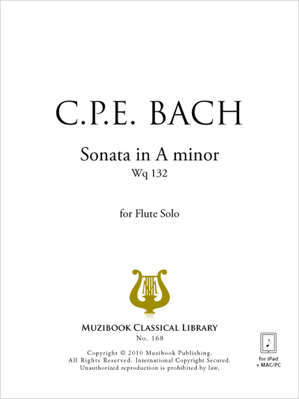 Sonata in A minor Wq 132 - Carl Philipp Emanuel Bach - Muzibook Publishing