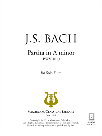 Partita in A minor BWV 1013 - Johann Sebastian Bach - Muzibook Publishing