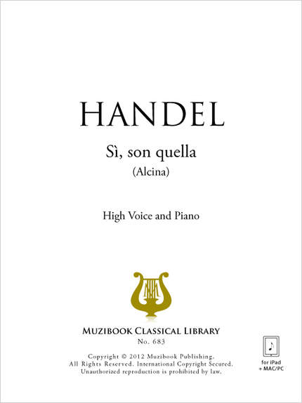 Sì, son quella - Georg Friedrich Handel - Muzibook Publishing
