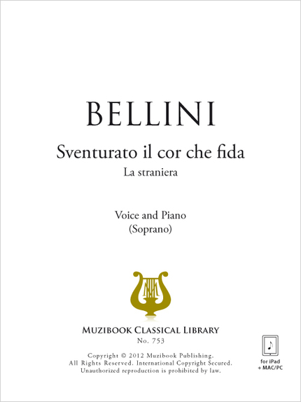 Sventurato il cor che fida - Vincenzo Bellini - Muzibook Publishing