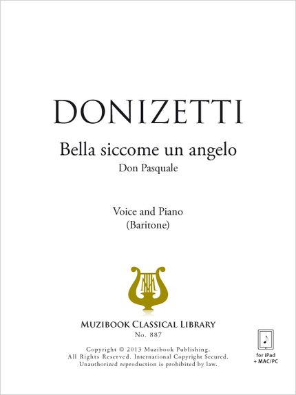 Bella siccome un angelo - Gaetano Donizetti - Muzibook Publishing