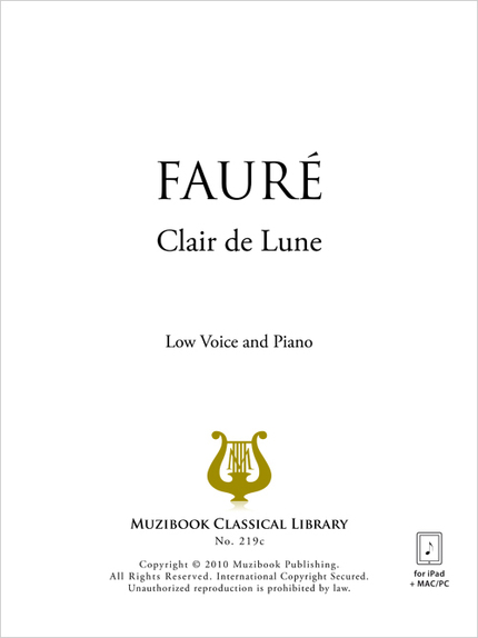 Clair de Lune - Gabriel Fauré - Muzibook Publishing