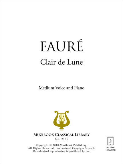 Clair de Lune - Gabriel Fauré - Muzibook Publishing