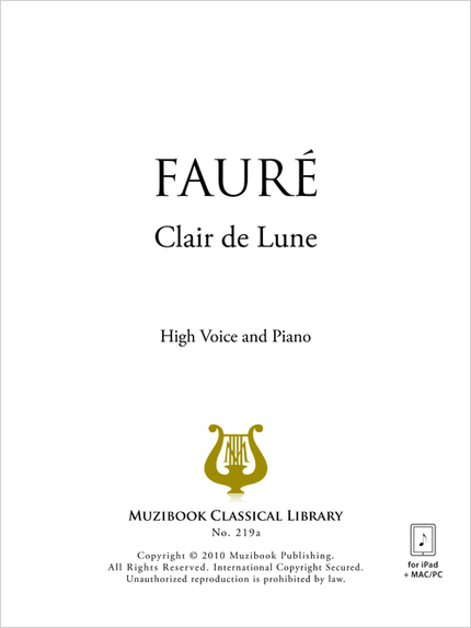 Clair de Lune - Gabriel Fauré - Muzibook Publishing