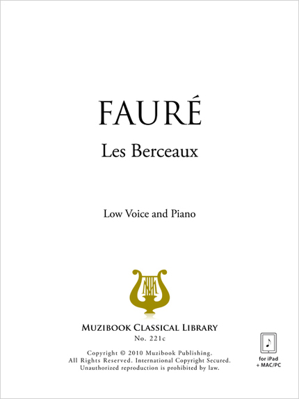 Les Berceaux - Gabriel Fauré - Muzibook Publishing