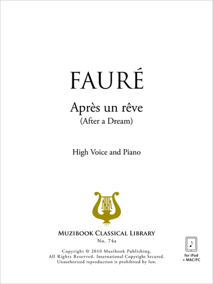 Après un rêve - Gabriel Fauré - Muzibook Publishing