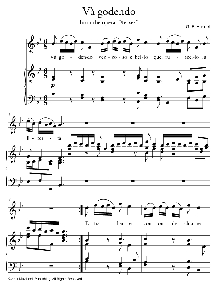 Và godendo Voice and Piano Friedrich Handel (EAN13