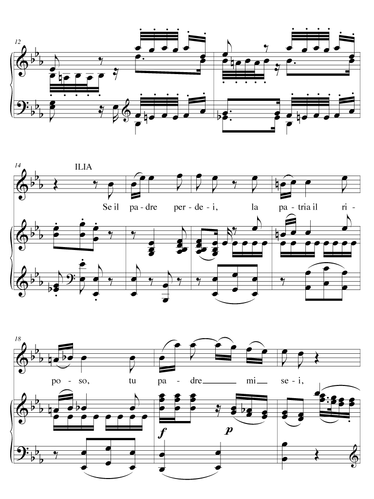 Se il padre perdei - Voice and Piano - Wolfgang Amadeus Mozart (EAN13 :  3700681106929) | Sheet Music Place